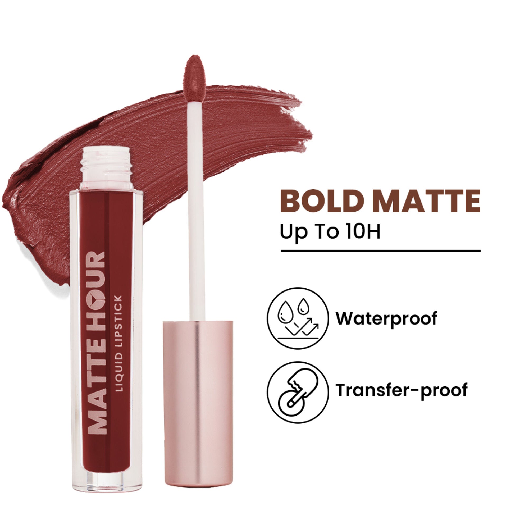 Swiss Beauty Matte Hour Waterproof Liquid Lipstick, Up To 10-Hour - 15 Royal Manhattan - Distacart