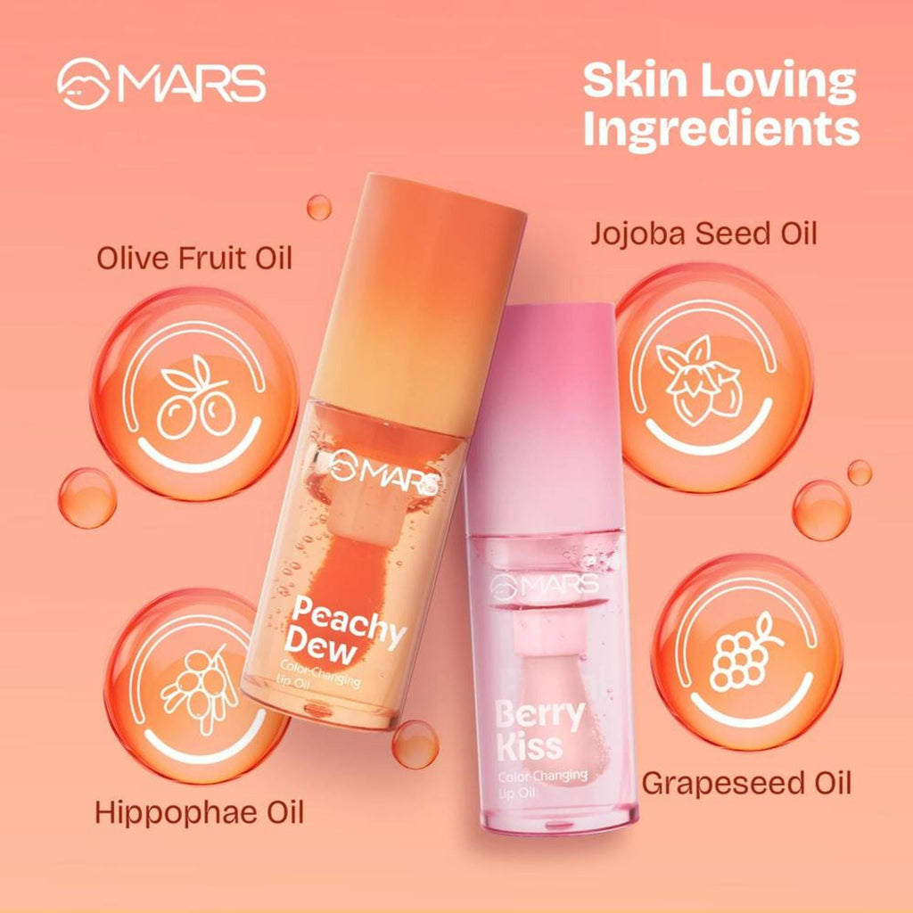 MARS Cosmetics Color Changing Protector Lip Oil - Lo-01-Berry Kiss - Distacart