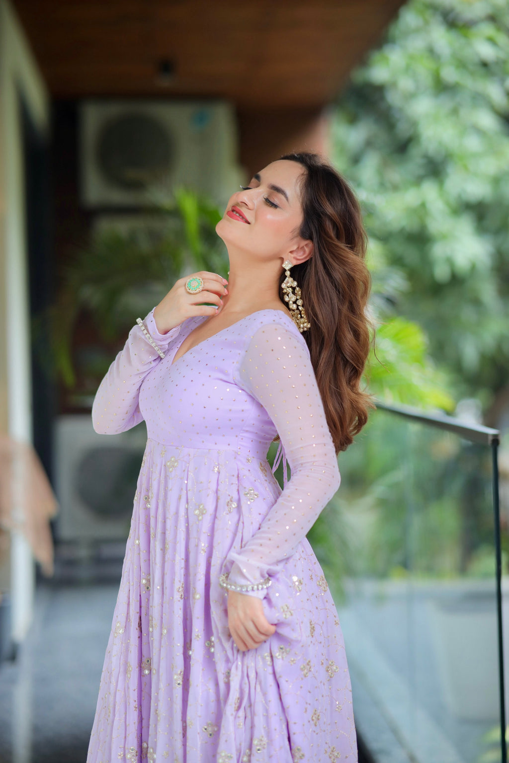 Yash Enterprise Light Purple Fux Bloomimng Silk Embroidery Suit Set - Distacart