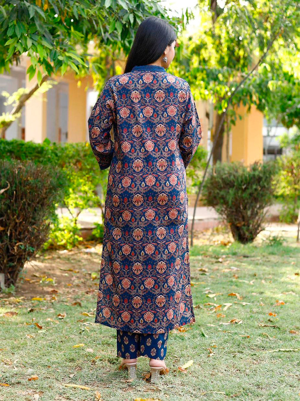 Hand Embroidered & Floral Printed Lace Detailed Kurta With Printed Pant & Dupatta Premium Luxury, Multicolor - Hiral Fashion