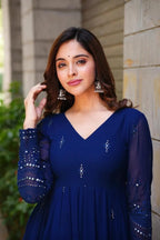 Yash Enterprise Whispering Breeze Georgette Embroidered Suit Set - Distacart