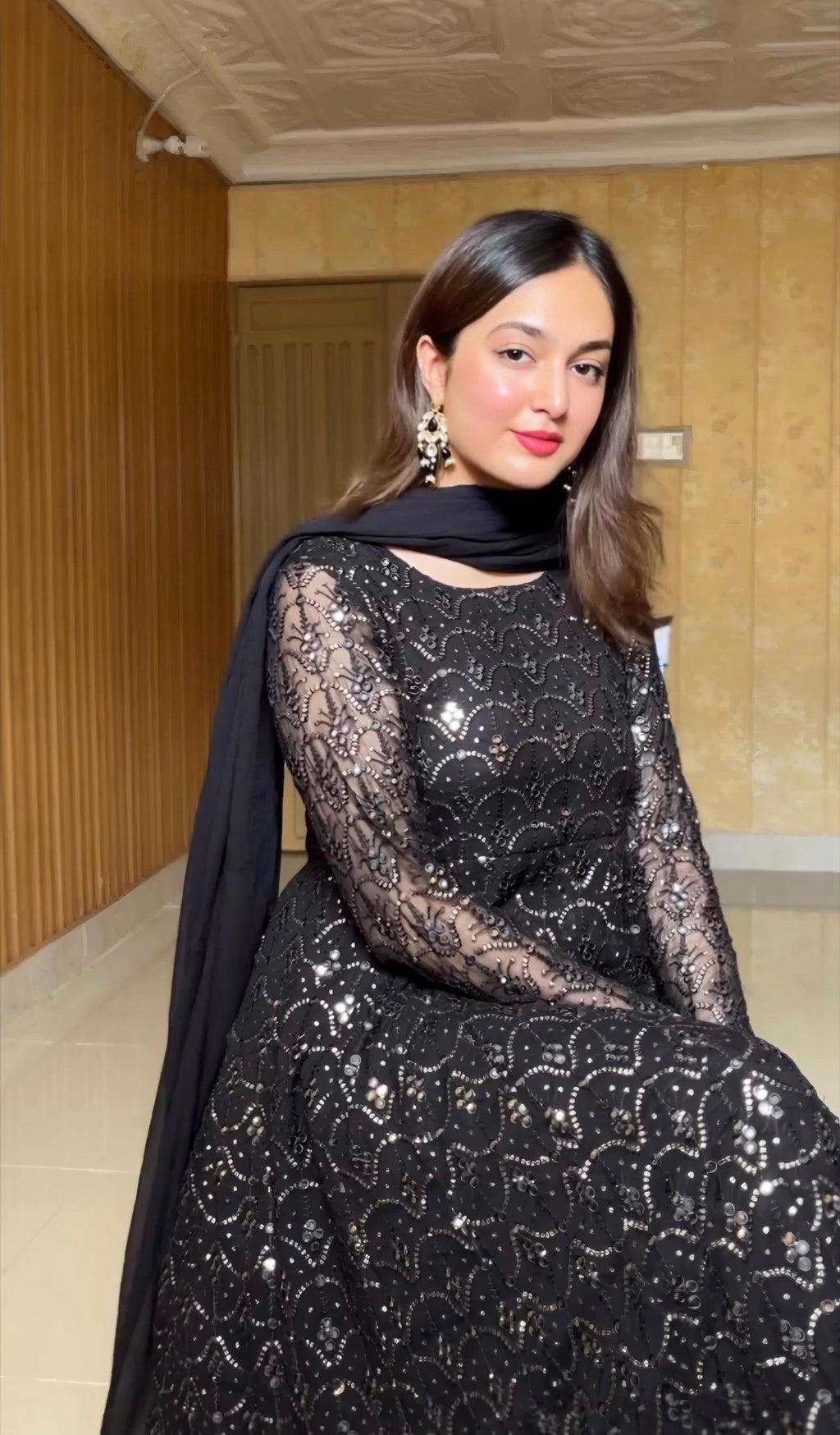 Yash Enterprise Black Fux Georgett Party Wear Salwar Suit - Distacart