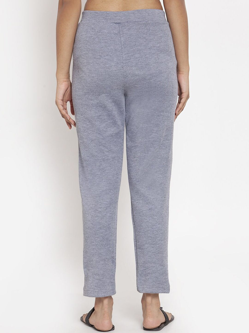 TAG 7 Women Grey Woolen Ankle-Length Leggings Pants