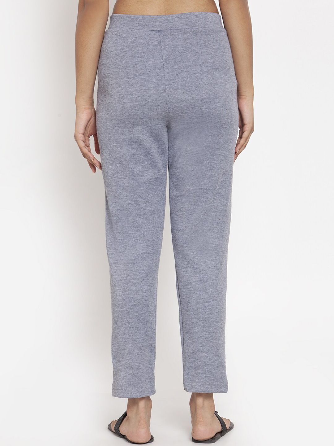 TAG 7 Women Grey Woolen Ankle-Length Leggings Pants