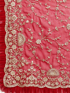 kasee Floral Zari Pure Georgette Saree - Distacart