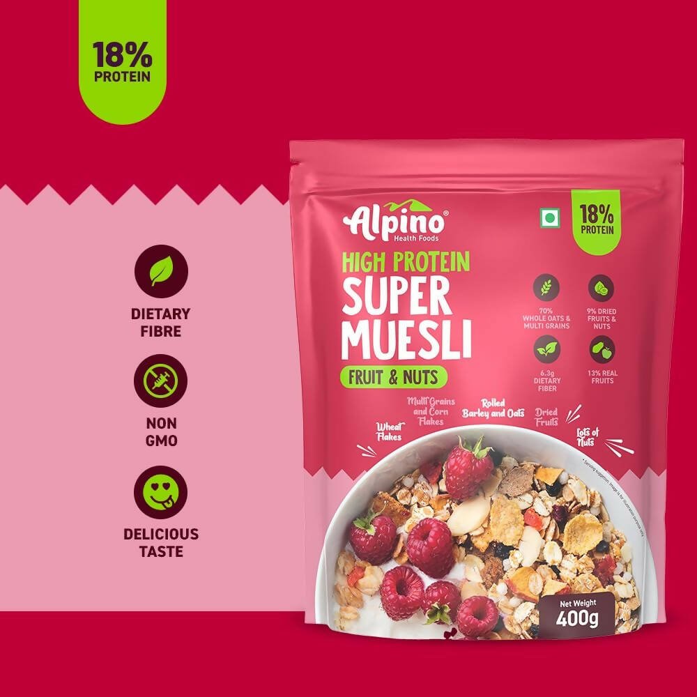 Alpino High Protein Super Muesli Fruit & Nuts - Distacart