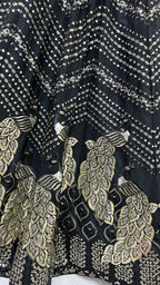 Jyoti Fashion Women's Black Bridal Net Fancy Foil & Sequins with Multi Thread Embroidered Wedding Lehenga Choli