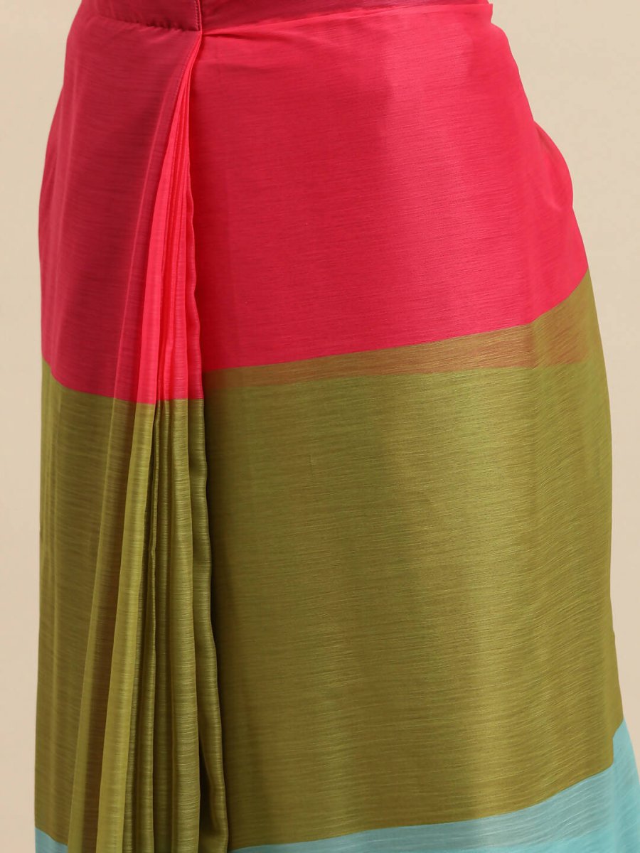 Ahalyaa Women's Traditional Semi Stitch Saree - Blue