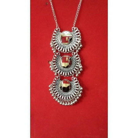MS Fashion India Latest Fashion Silver Color Long Necklace