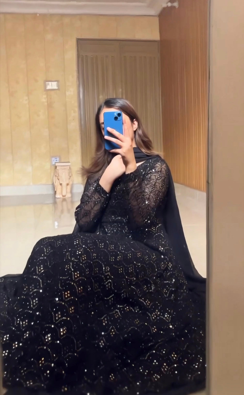 Yash Enterprise Black Fux Georgett Party Wear Salwar Suit - Distacart