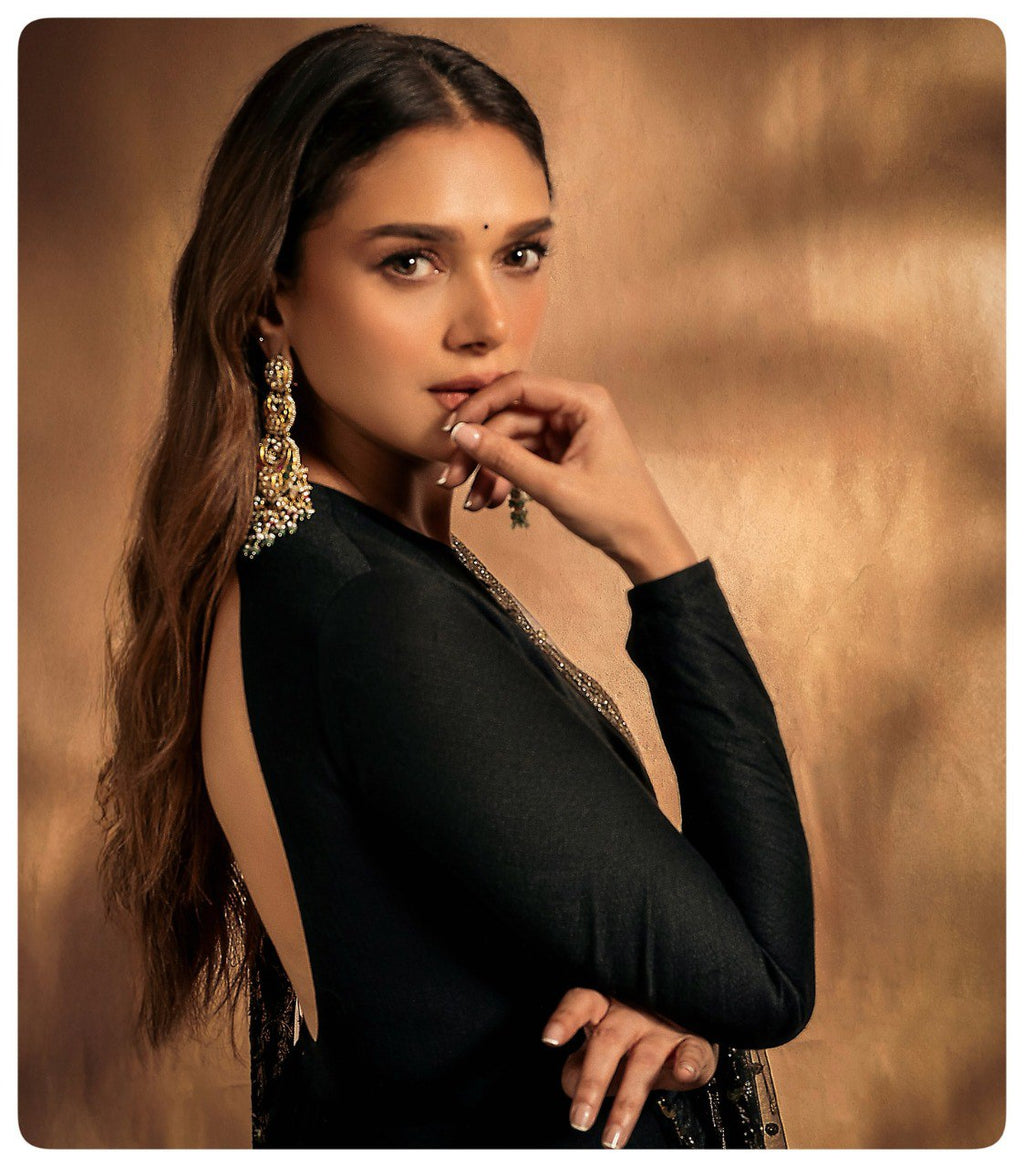 Yash Enterprise Black Rayon Cotton Embroidery Zari Sequins-Work Suit Set - Distacart