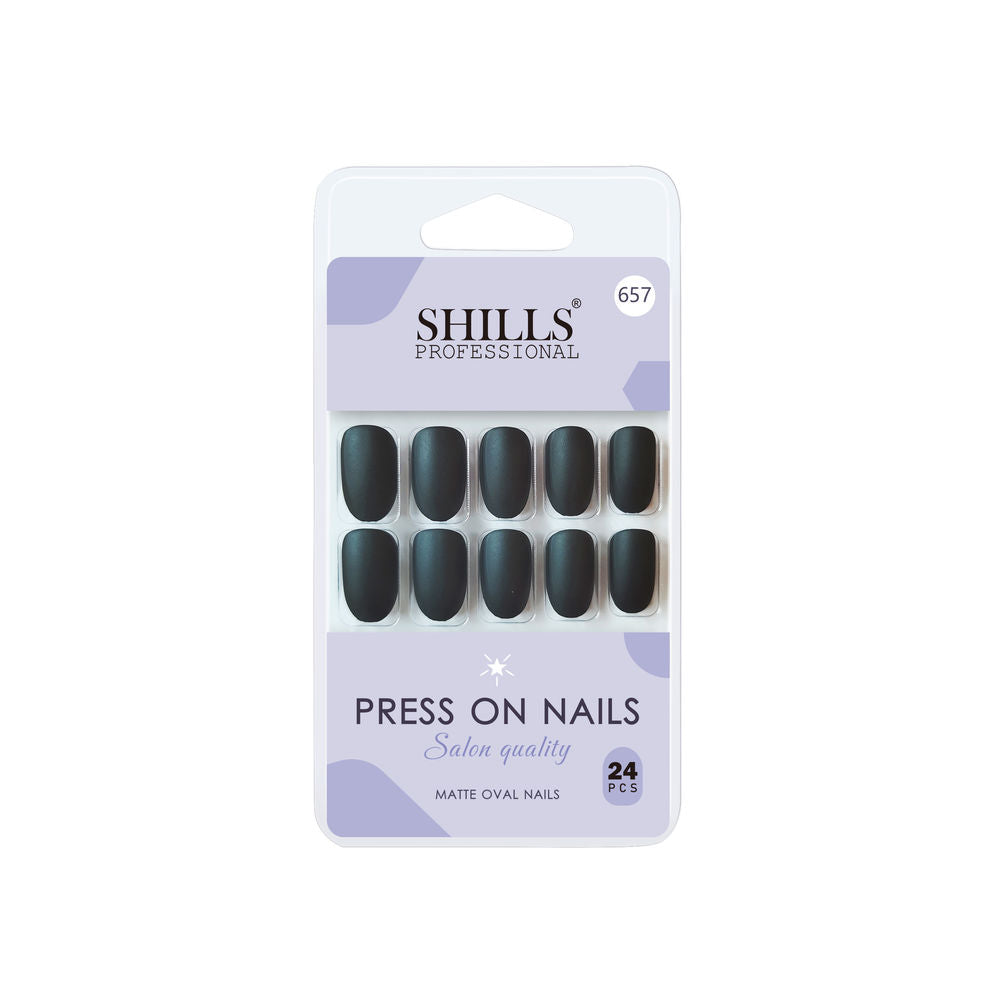 shills professional reusable press on nails oval spn657