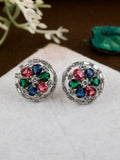 Shoshaa Multicoloured Contemporary Studs Earrings - Distacart