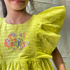 ArthLife Neon Beautiful Embroidered Dress