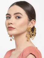 Shining Diva Gold Plated Taselled Classic Jhumkas - Distacart