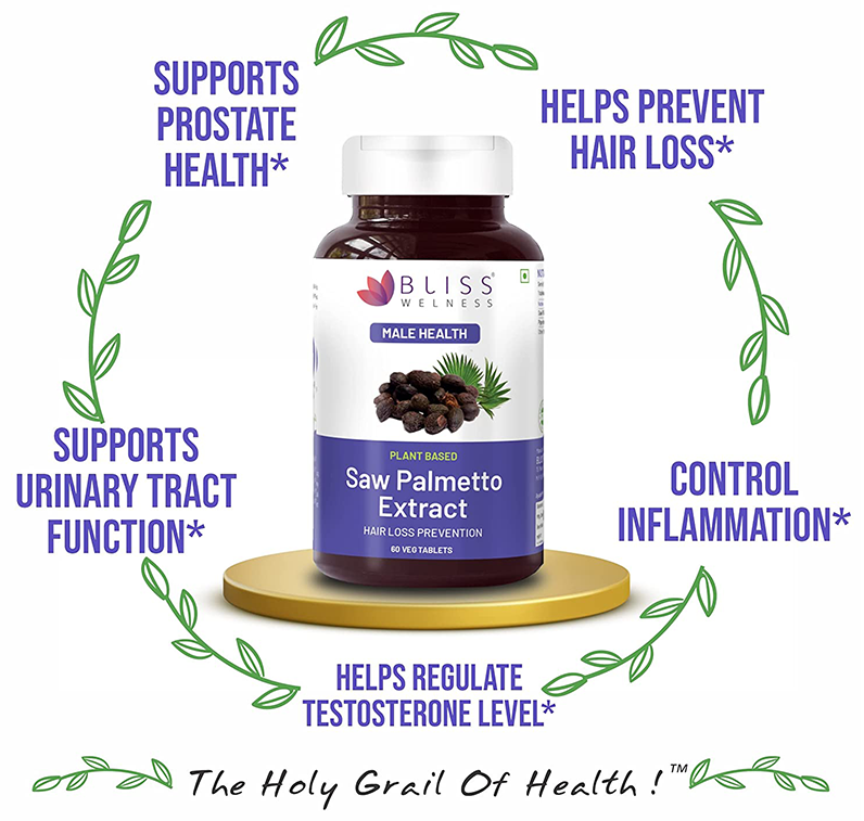 Bliss Welness Male Health Saw Palmetto Extract Veg Tablet