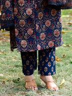 Hand Embroidered & Floral Printed Lace Detailed Kurta With Printed Pant & Dupatta Premium Luxury, Multicolor - Hiral Fashion