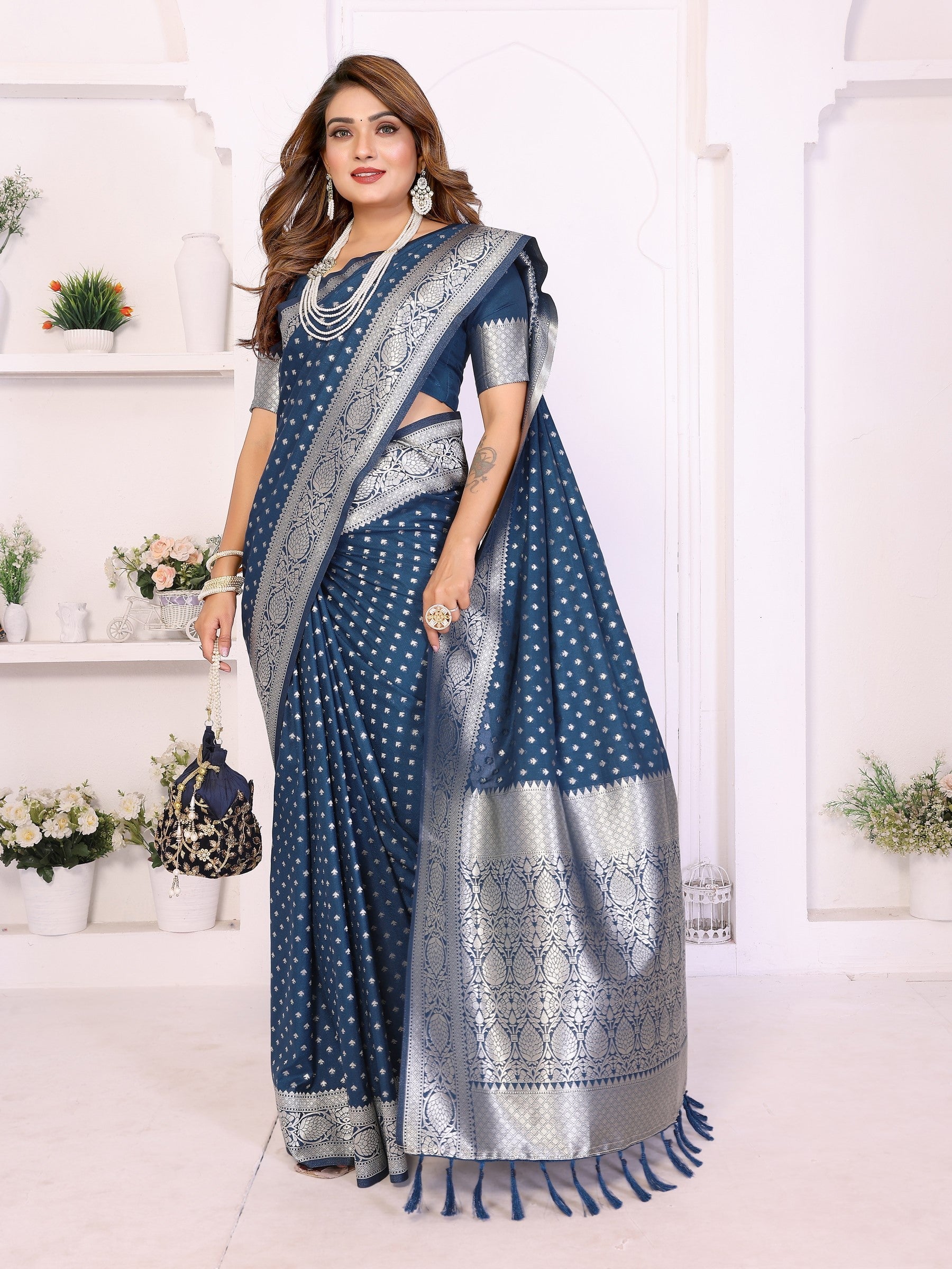 Anaita Premium Georgette Silk Saree - Distacart