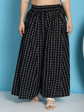 TAG 7 Women Floral Printed Flared Pure Cotton Palazzos