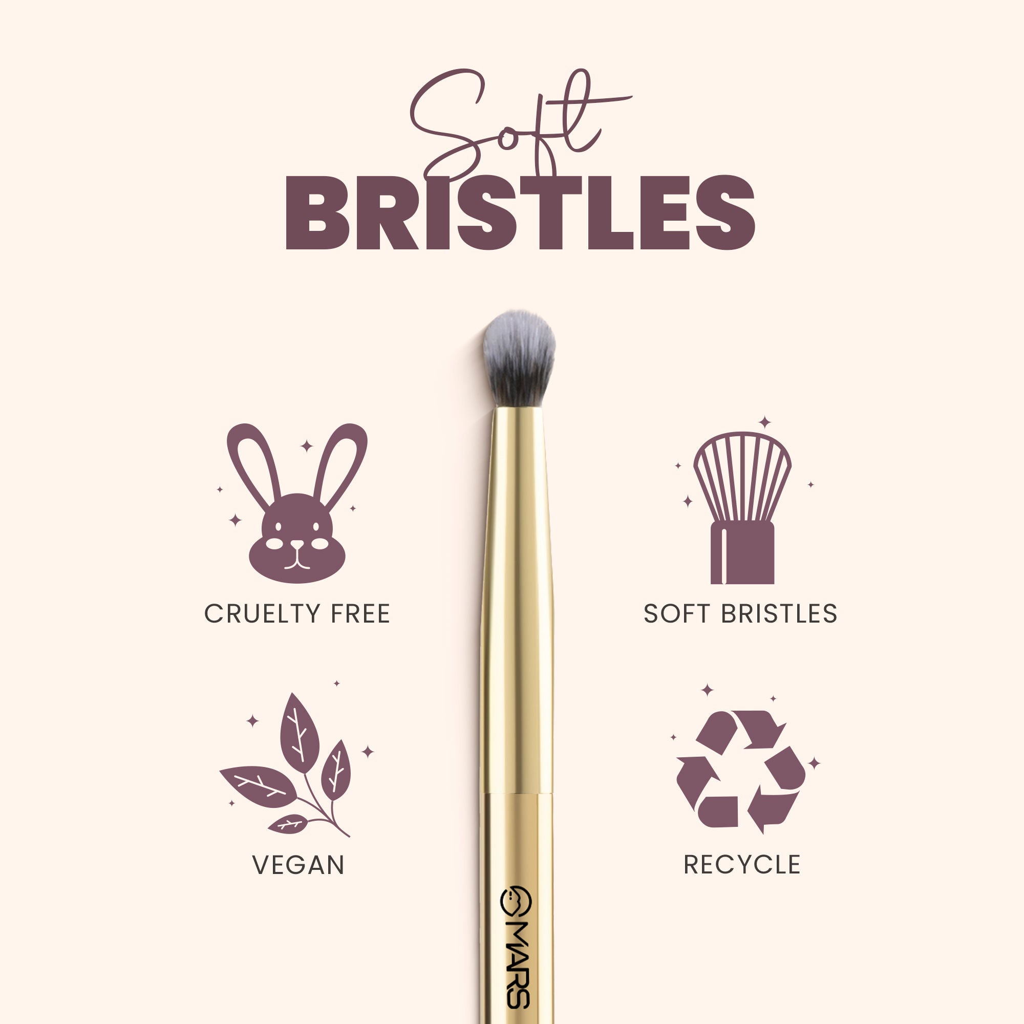 MARS Cosmetics Artist's Arsenal Professional Eyeshadow Smudging Pencil Brush Golden - Distacart