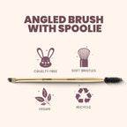 MARS Cosmetics Artist'S Arsenal Professional Angled Brush With Spoolie - Distacart