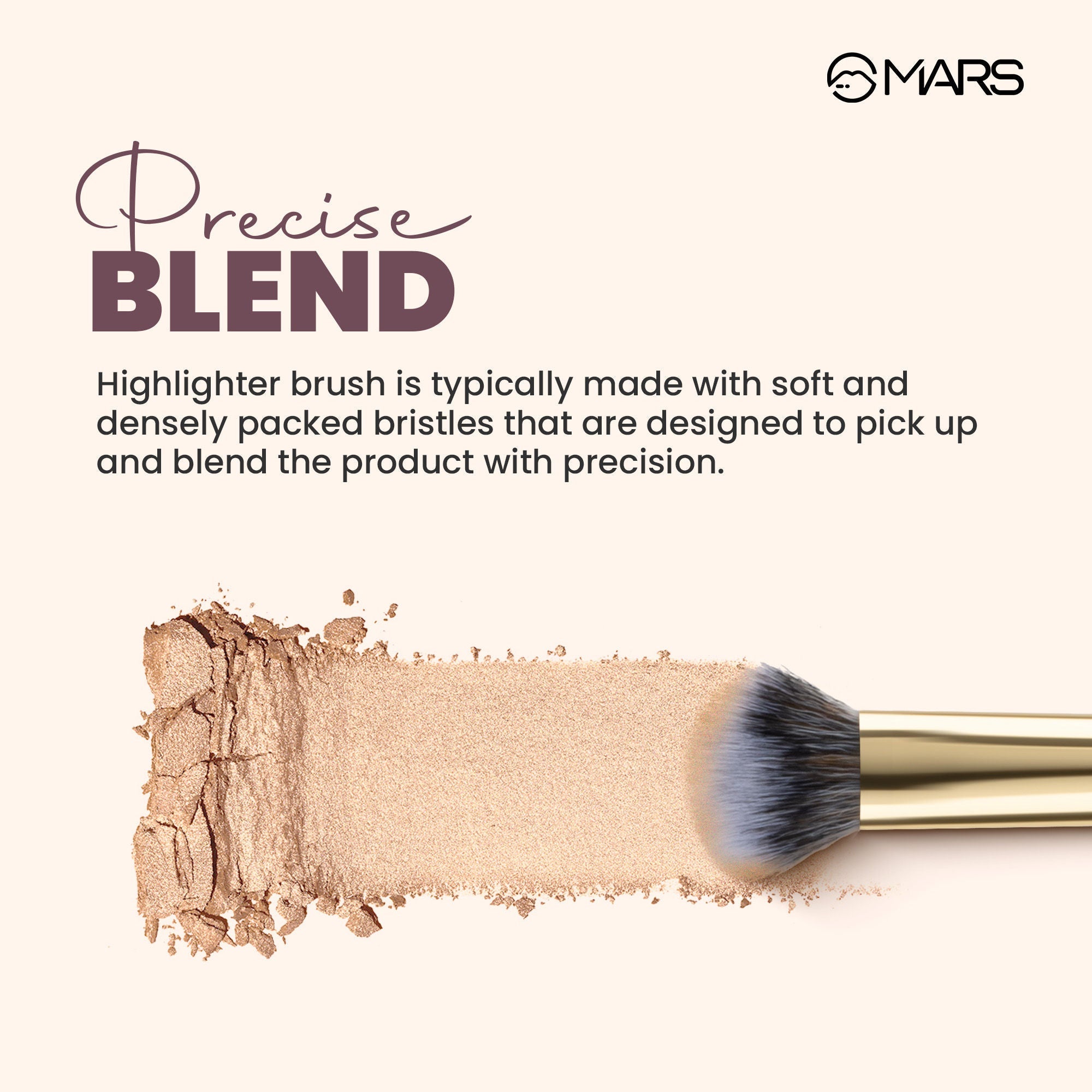 MARS Cosmetics Dense Highlighter Brush - Distacart