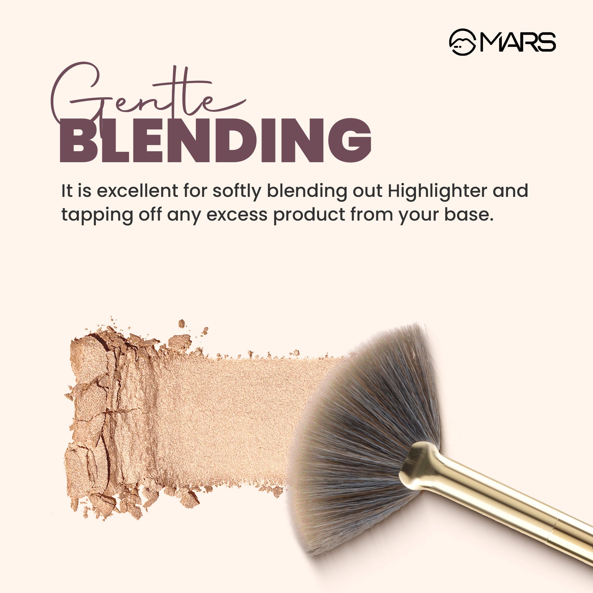 MARS Cosmetics Professional Fan Highlighting Brush - Distacart