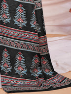Saree Mall Ajrakh Silk Blend Block Print Sarees