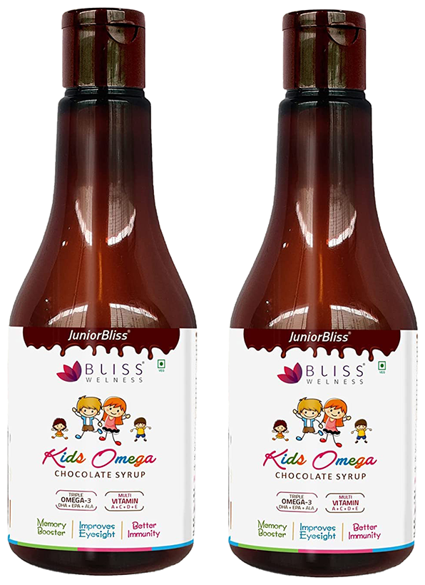 bliss welness kids omega chocolate syrup 300ml each