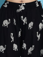 TAG 7 Printed Pure Cotton Flared Palazzo