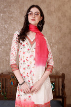 Hand Embroidered & Floral Printed Kurta With Pant & Dupatta Luxury, Multicolor - Hiral Fashion - Distacart