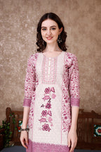 Hand Embroidered & Floral Printed Kurta With Pant & Dupatta Luxury, Multicolor - Hiral Fashion - Distacart