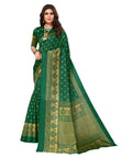 Vamika Green Printed Art Silk Saree