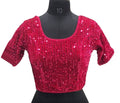 Vamika Rani Velvet Sequence Blouse - Distacart