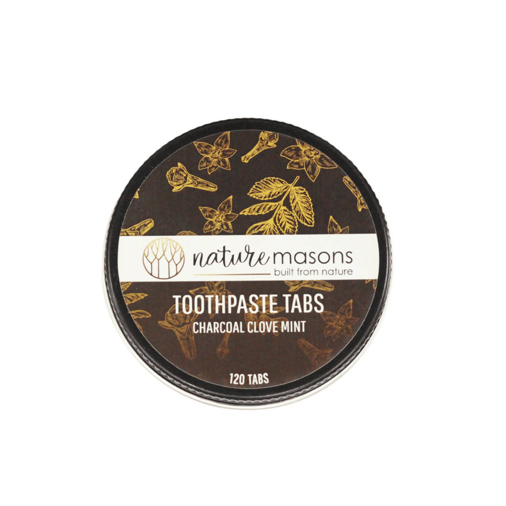 Nature Masons Toothpaste Tabs Charcoal, Clove & Mint