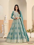 Anaita Light Blue Heavy Embroidered Faux Georgette Anarkali Suit With Salwar - Distacart