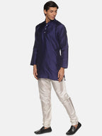 Sethukrishna Men Navy Blue Kurta with Pyjamas - Distacart