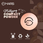 MARS Cosmetics Matte On Compact Powder with Applicator Puff - 01 Light - Distacart