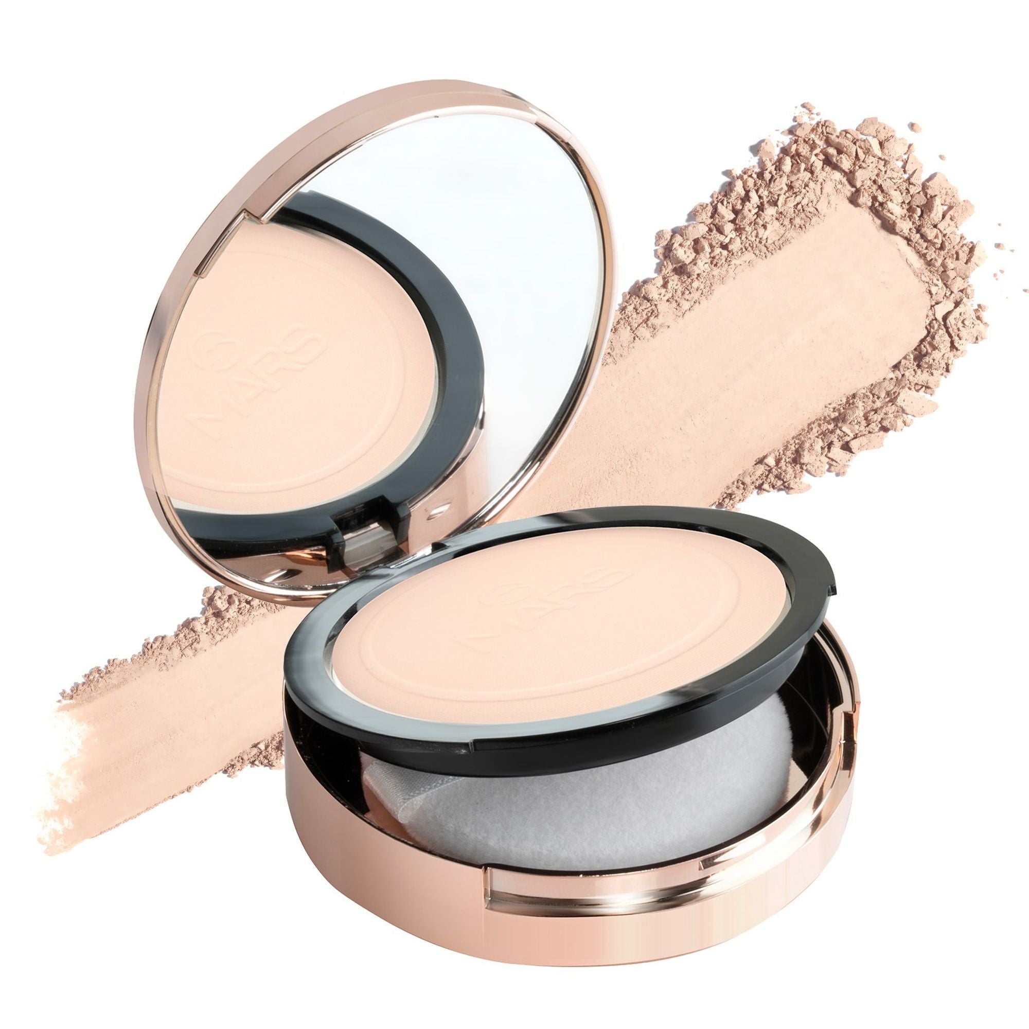 MARS Matte On Compact Powder with Applicator Puff - 02 Beige