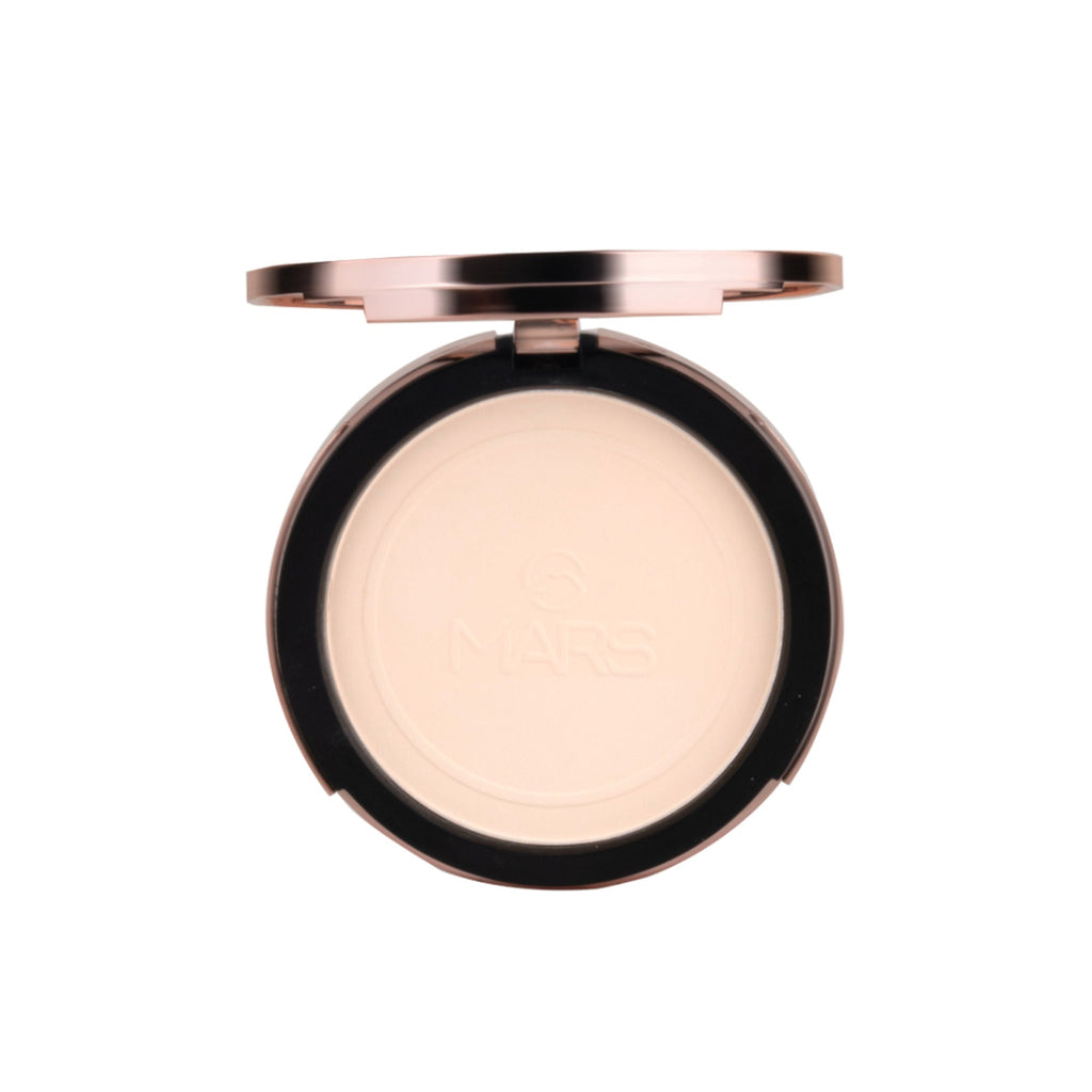 MARS Cosmetics Matte On Compact Powder with Applicator Puff - 02 Beige - Distacart
