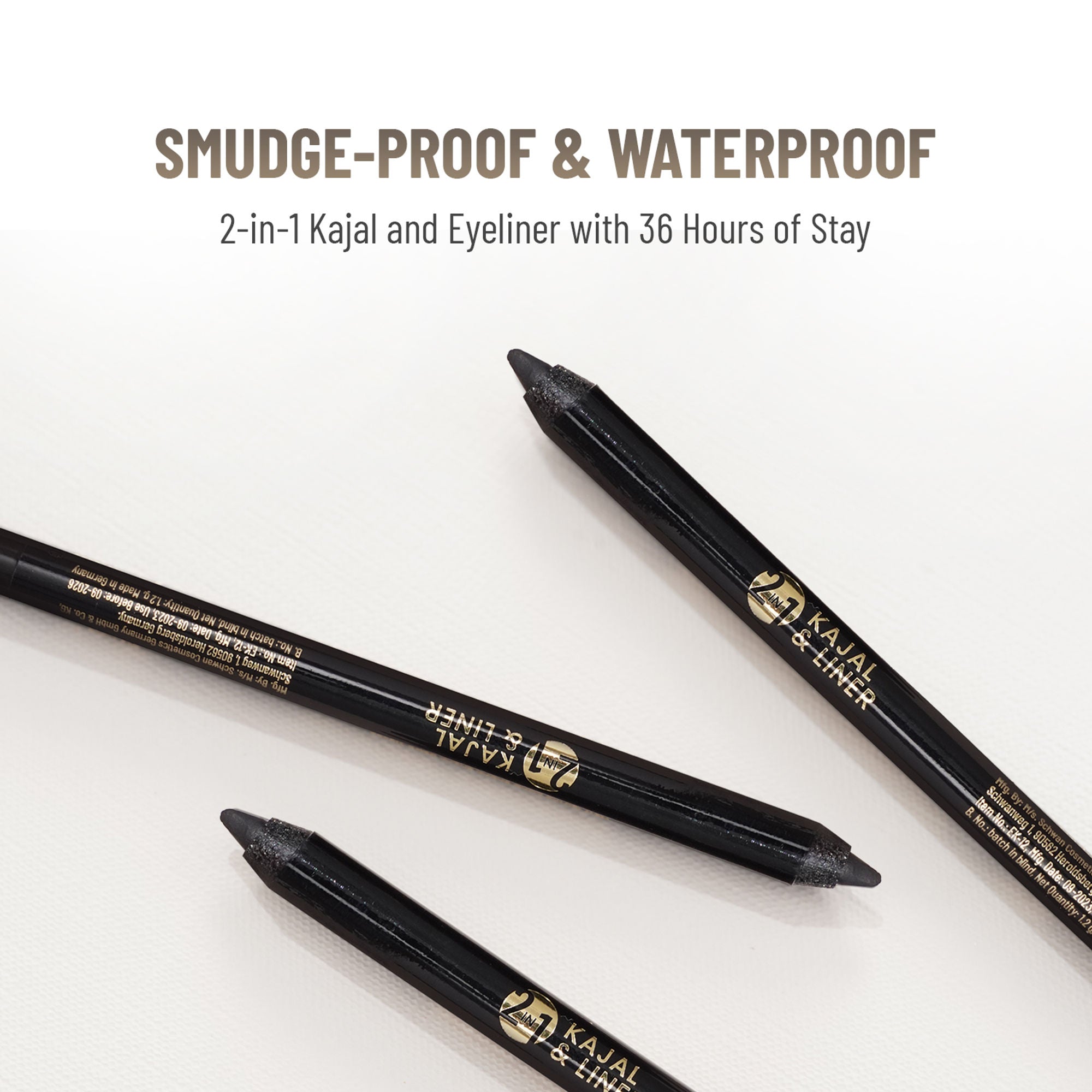 Swiss Beauty Bold & Black Kajal with Sharpener - Distacart