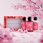The Love Co. Japanese Cherry Blossom Bath And Body Care Gift Set Box Kit