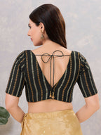Joban Fashion Women Cotton Blend Black Stitched Blouse
