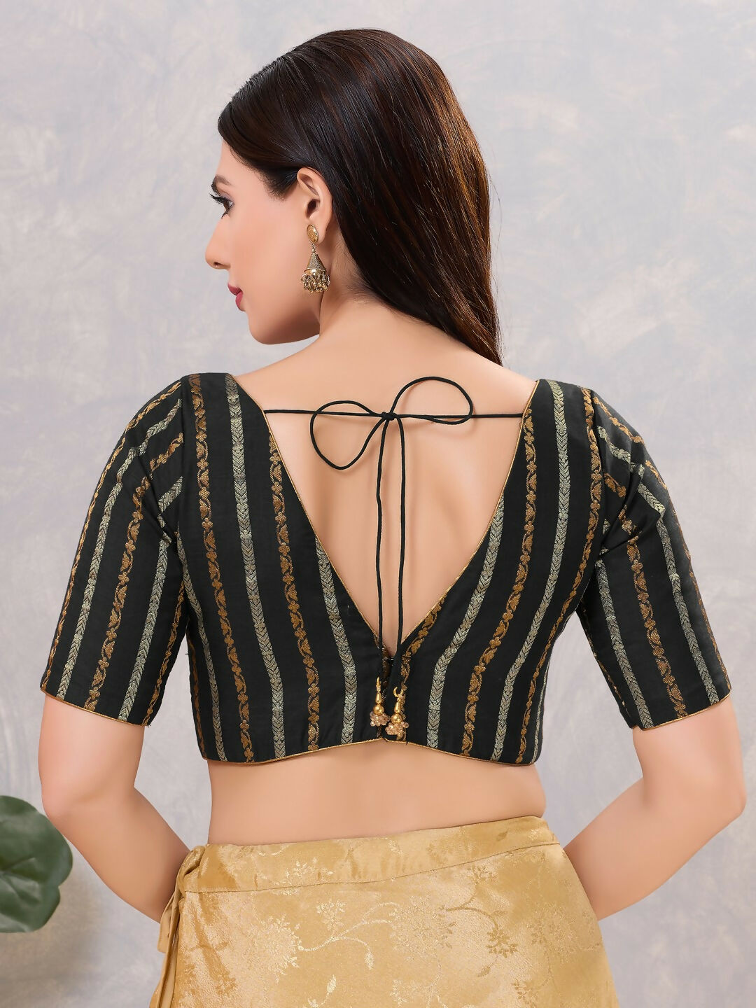 Joban Fashion Women Cotton Blend Black Stitched Blouse