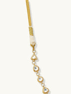 Nuyug 22K Gold-Plated Kundan & Pearl Studded Matha Patti Head Jewellery