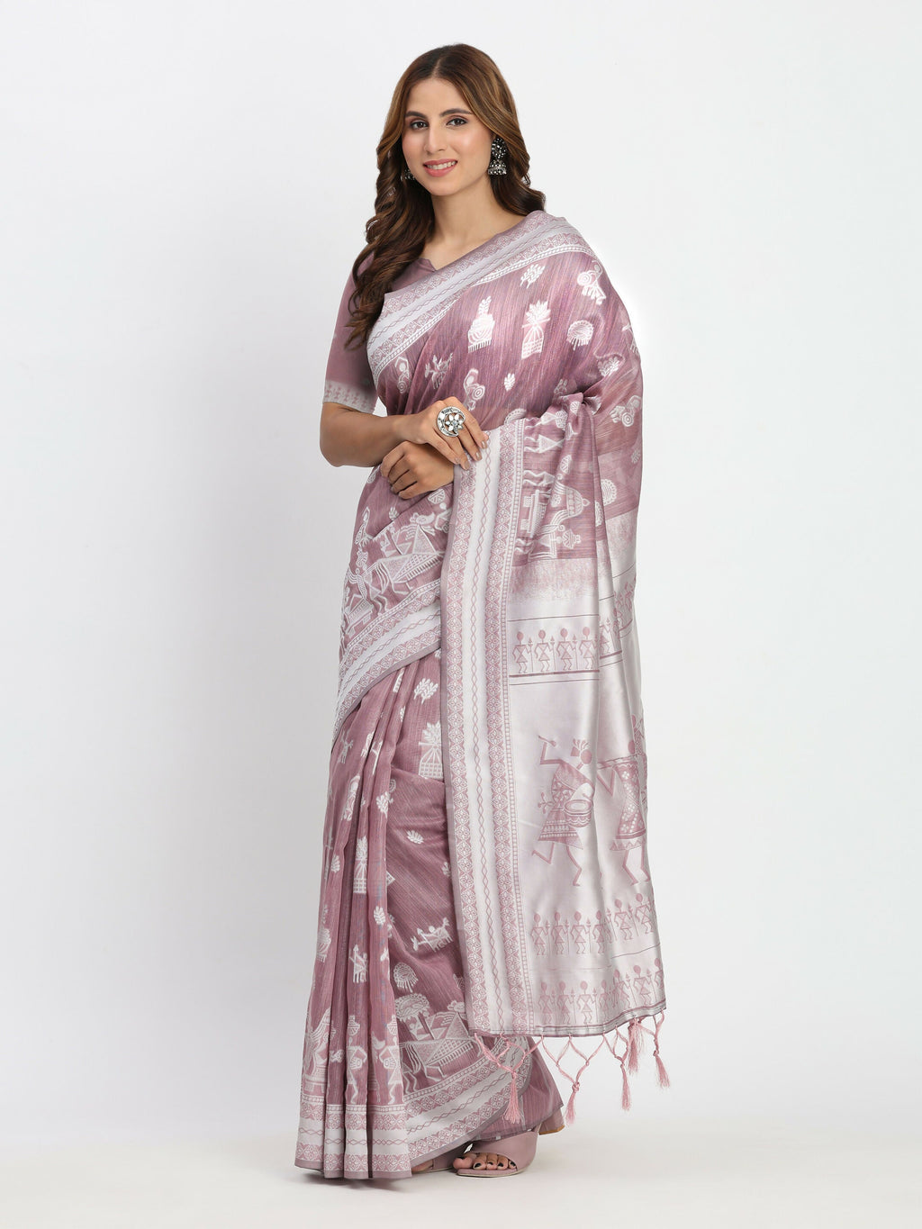 Shree Shyam Fashion Linen Cotton Sea Green Saree - Distacart