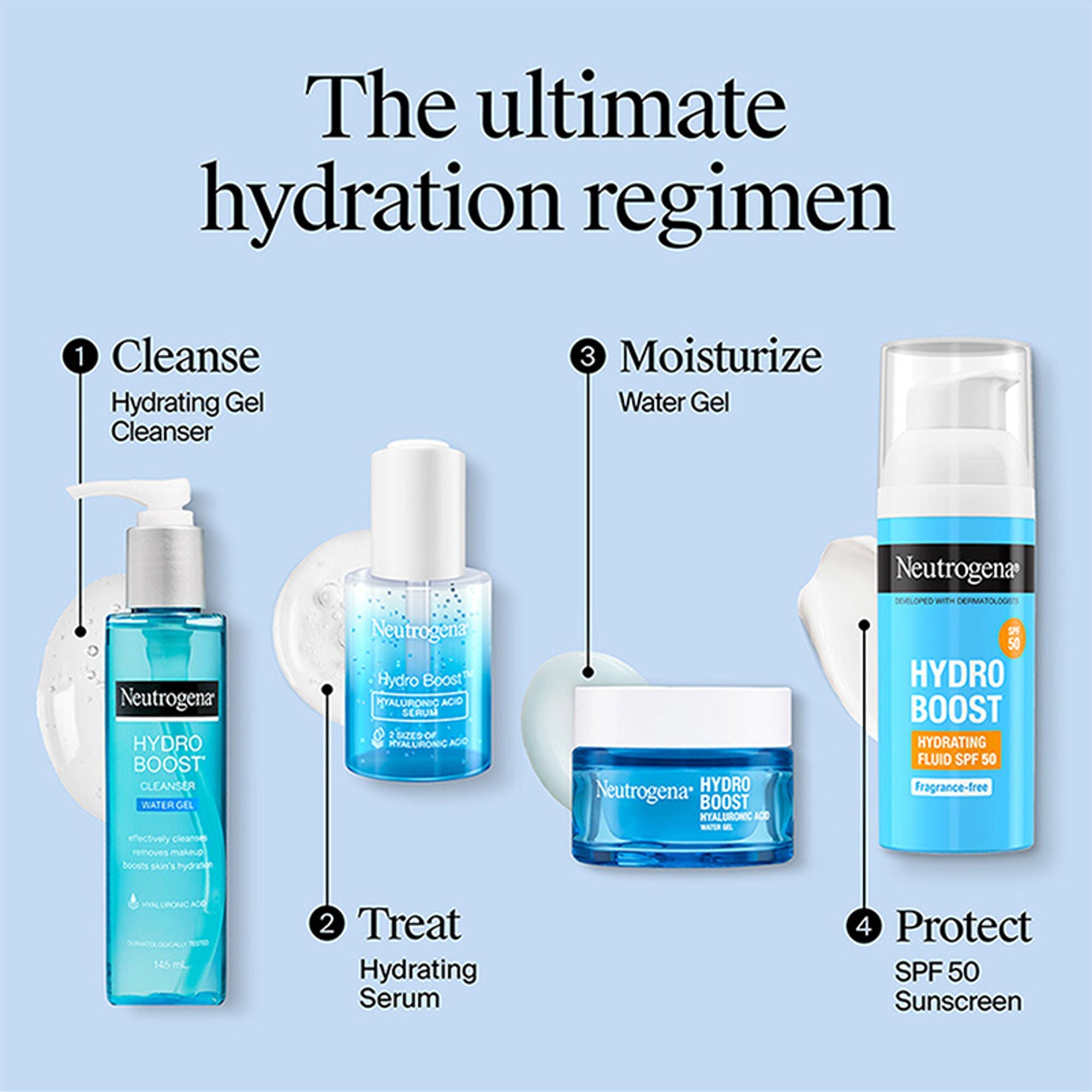 Neutrogena Summer Hydrating Gel Home + Travel Combo With Hyaluronic Acid For 72 Hours Hydration