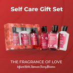 The Love Co. Japanese Cherry Blossom Bath And Body Care Gift Set Box Kit