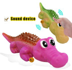 Sage Square Durable Interactive Dog Squeaky Crocodile Toy (Random Color)