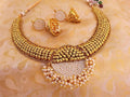 White Pearls Antique Necklace Set